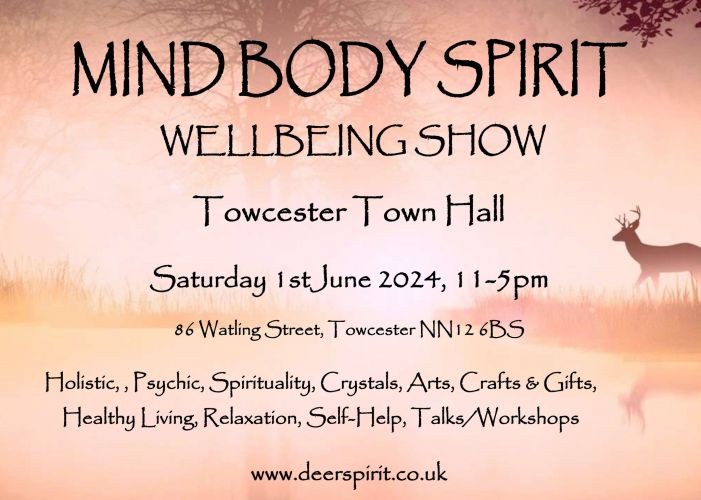 Readings this weekend in Towcester Town Hall Saturday 1st June 2024  11am - 5.00pm 