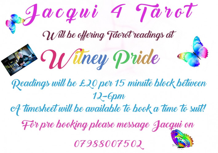 Tarot Readings available at - Witney Pride LGBTQ Festival day - 23rd May 2026